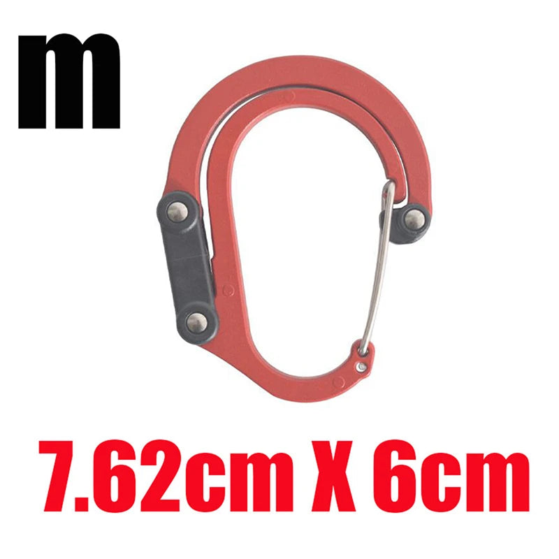 Multifunktionaler Hybrid Karabiner Clip mit 360 Grad Drehbarer Schnalle