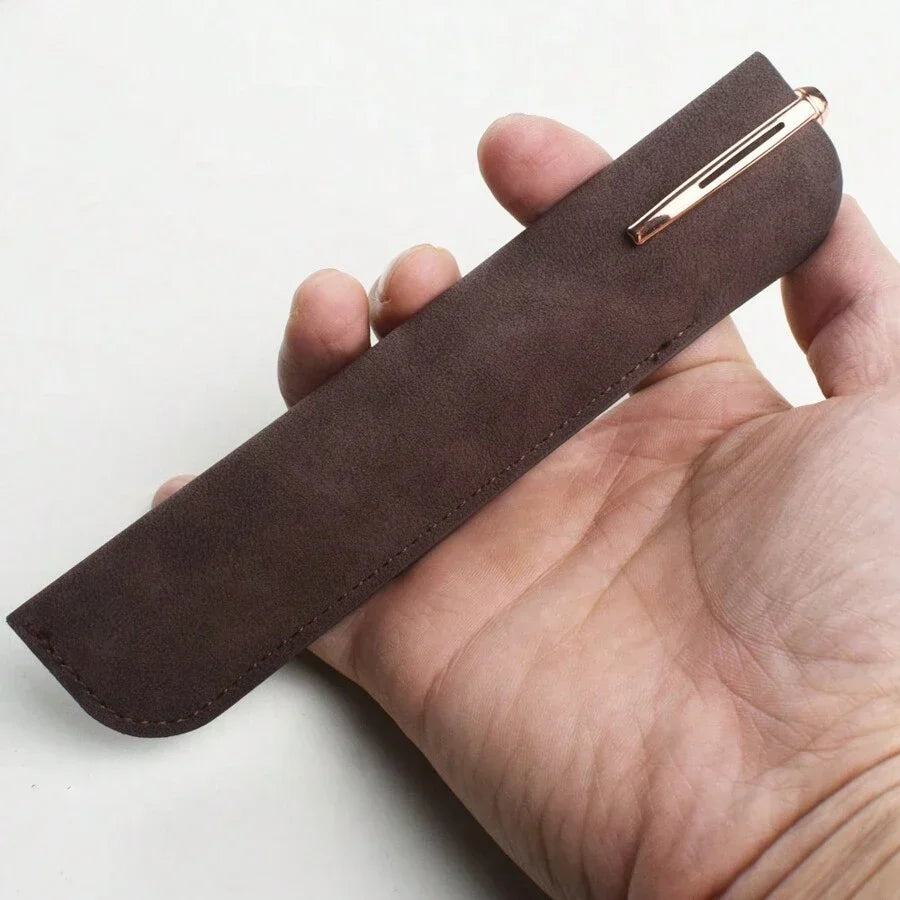 Elegantes Leder Stiftetui für Füllhalter - Kugelschreiber Büro Geschenk