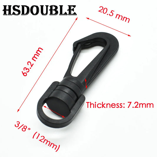 Vielseitiger Kunststoff Drehkarabiner Seitenschnalle für Rucksäcke