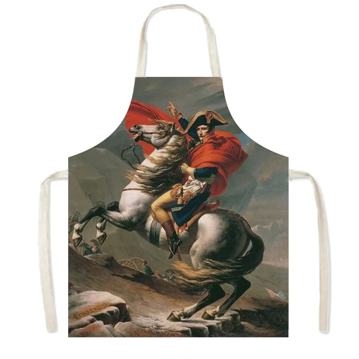 Napoleon Bonaparte Porträt Leinenschürze für Küche - Hausreinigung
