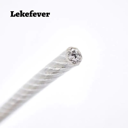 Flexibles transparentes PVC-ummanteltes Stahldrahtseil 5/10m, rostfrei