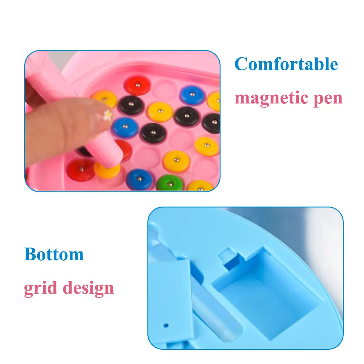 Kreatives Magnet-Doodle-Brett mit Stift - Perlen – Kinder 3-8 Jahre Lernspielzeug