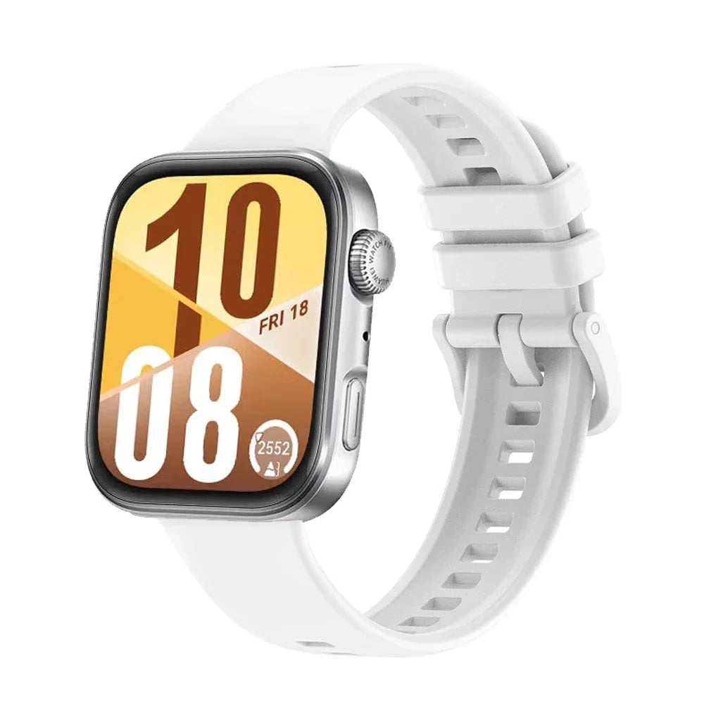 Atmungsaktives Sport-Silikonarmband mit bunter Metallschnalle für Watch Fit 3/4/4 Pro