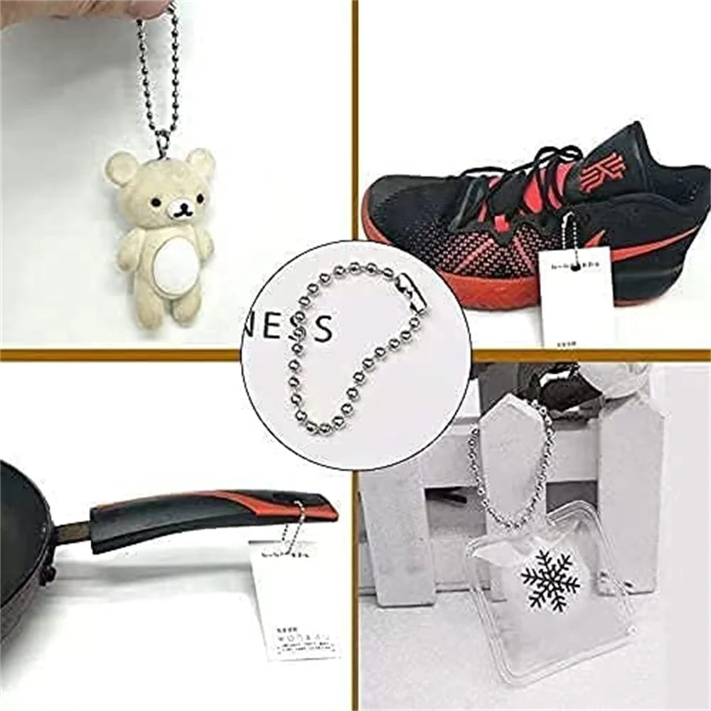 50-teilig Edelstahl-Kugelperlenkette für DIY-Schmuck - Schlüsselanhänger