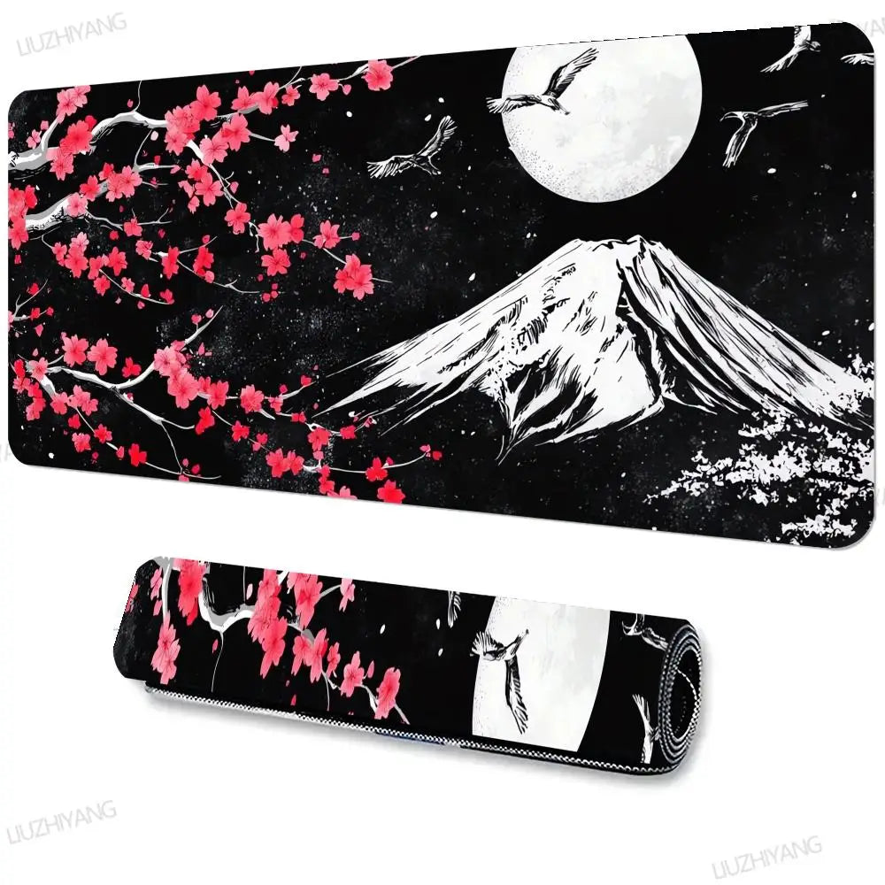 Großes japanisches Sakura Gaming Mauspad für Büro und Spiele