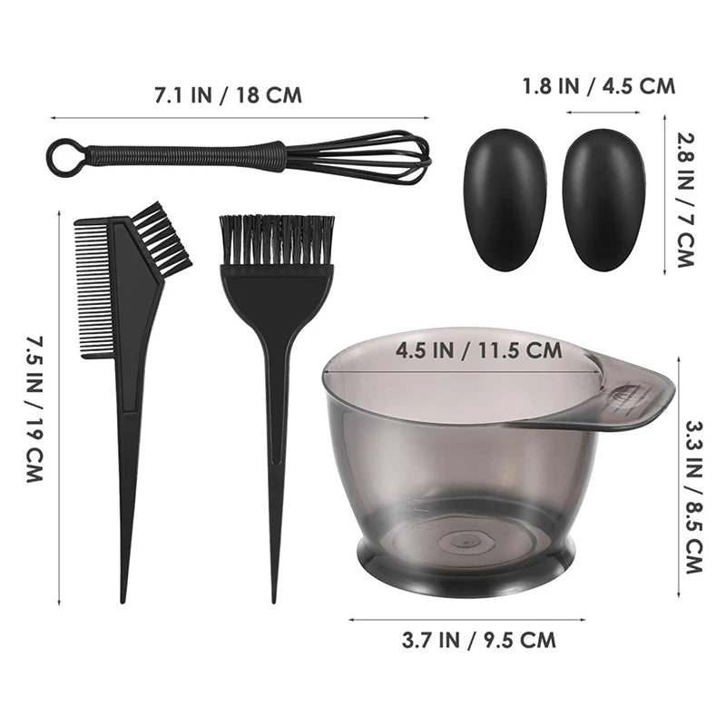 Schwarze Farbschale aus Kunststoff für einfaches und sauberes Haarfärben