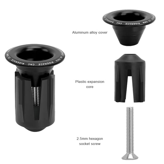 Sicherer Schutz - Style: 2er Set Aluminum Bike Griff-Endkappen in Top-Farben