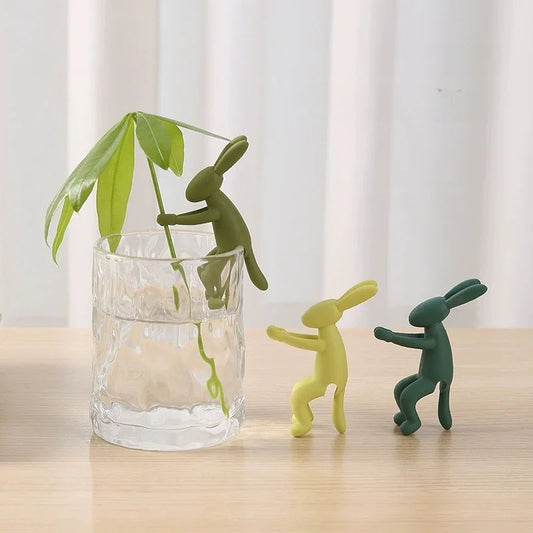 Kaninchenförmige Pflanzenstütze für einfache Vermehrung von Sprossen Vasenpflanzen