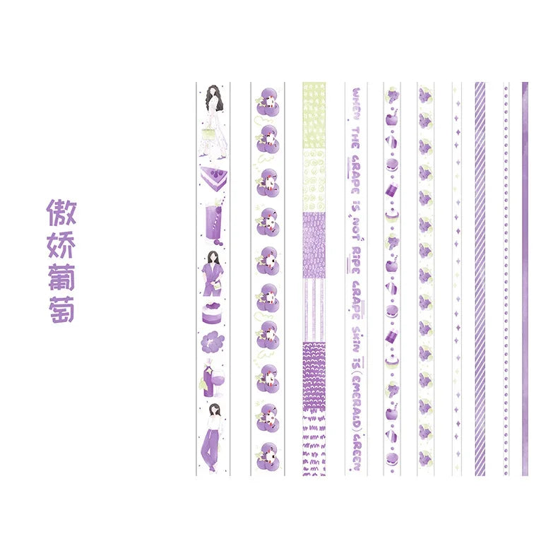 10 Rollen Washi-Papierband in verschiedenen Breiten 2m Länge für DIY Dekoration