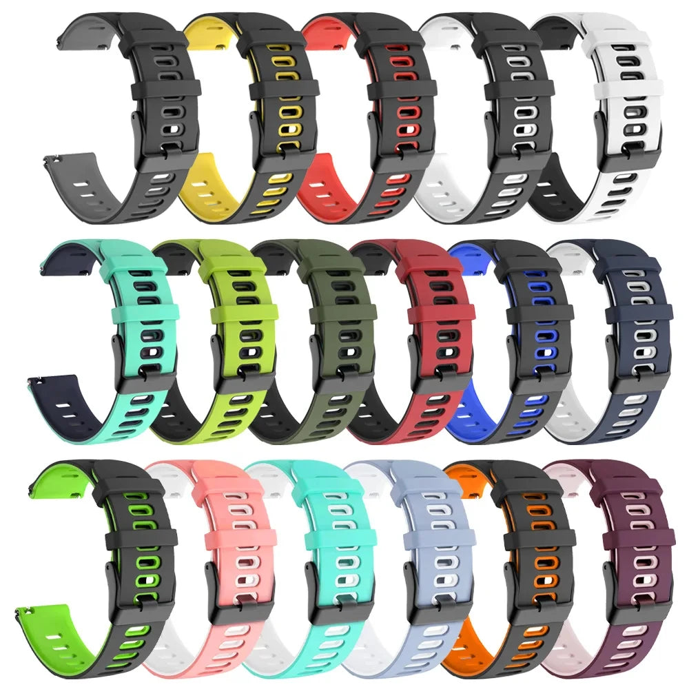 Flexibles Silikonarmband 20/22mm – Komfort - Stil für Huawei, Garmin - Samsung