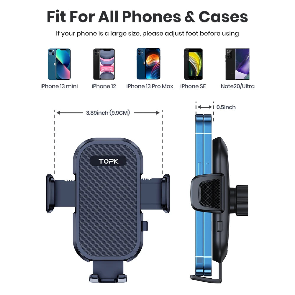 Autotelefonhalterung Lüftung 360 Grad Halterung für 4 bis 6,7 Zoll Geräte