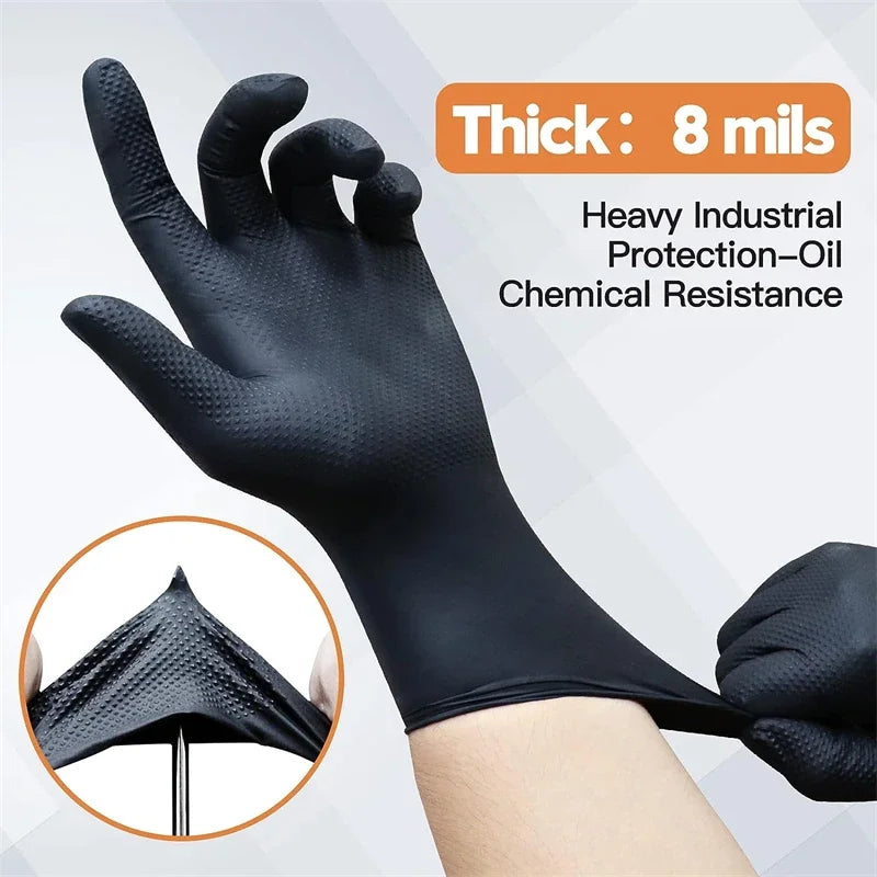 Robuste Nitrilhandschuhe mit diamantstrukturiertem Grip