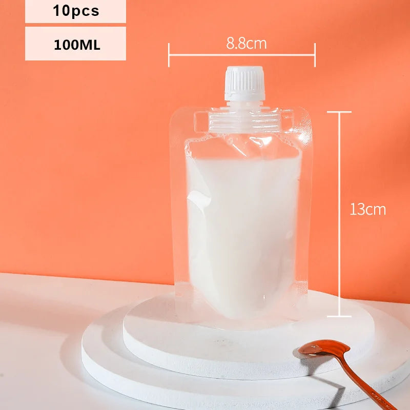 Stand-Up Nachfüllbare Lebensmittelbeutel für Getreide und Flüssigkeiten 5-10 Stück