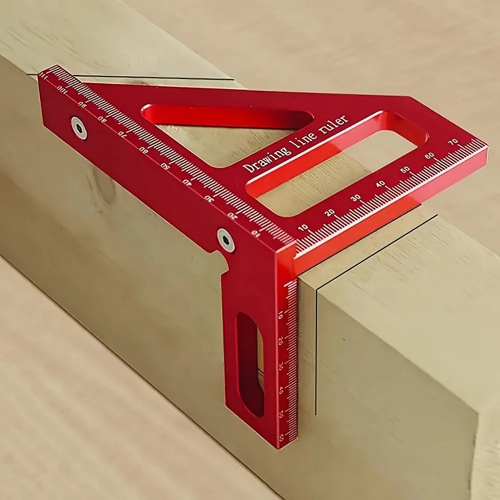 Multifunktionaler Aluminium-Winkelmesser 45/90° für präzise Holzbearbeitung