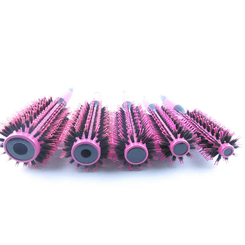 Multifunktionales Kammset mit Holzgriff und Nylon Wildschweinborsten für Salon Styling