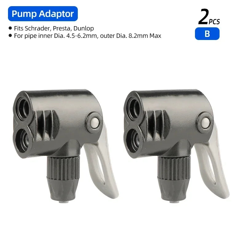 Vielseitiger Fahrradpumpe Adapter mit Dual Kopf für Schrader - Presta Ventile