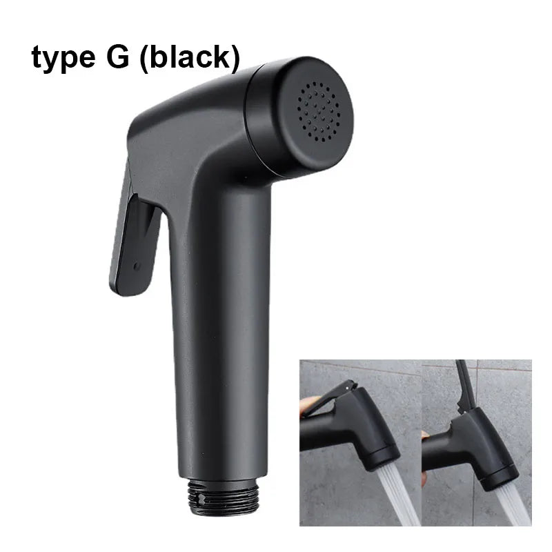 Hygienischer Weiß-Silber Handheld Bidet Duschkopf mit selbstreinigender Funktion