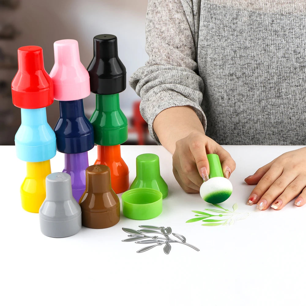 Präzise - Schonend: 3-teiliges bunte Papier-Pouncers mit praktischer Aufbewahrung