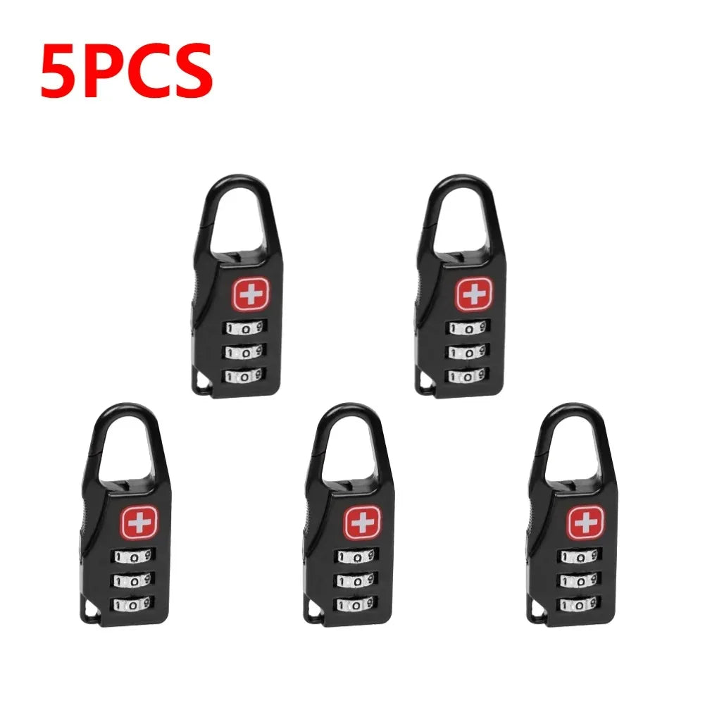 1-5x Reise Zahlenschloss Vorhängeschloss Gepäck Rucksack Koffer Code Schloss