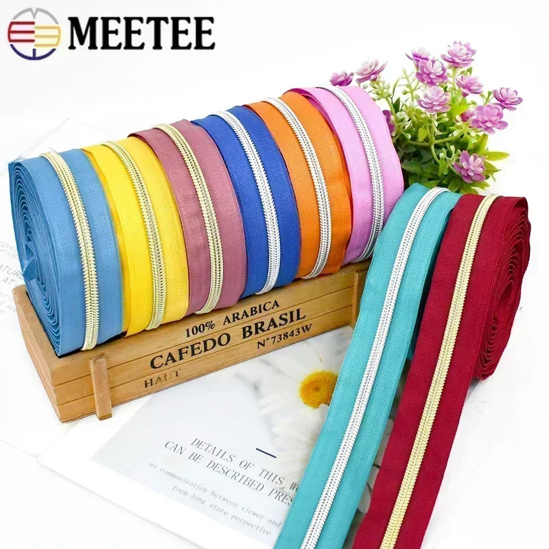 Nylon Reißverschluss Meterware DIY Kleidung Taschen Reparatur 5/10/20m Länge