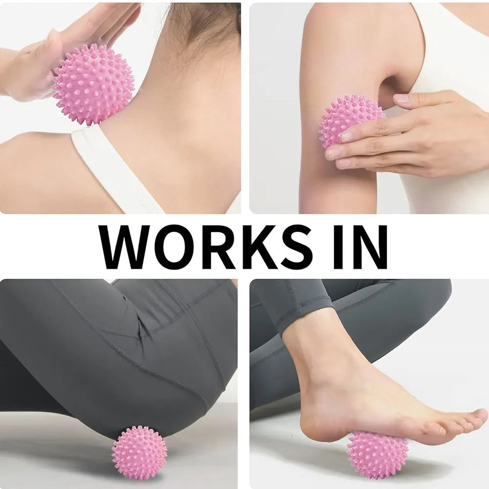 Effektiver 7 cm Yoga-Massageball mit Stacheln – Muskelentspannung für Rücken - Füße