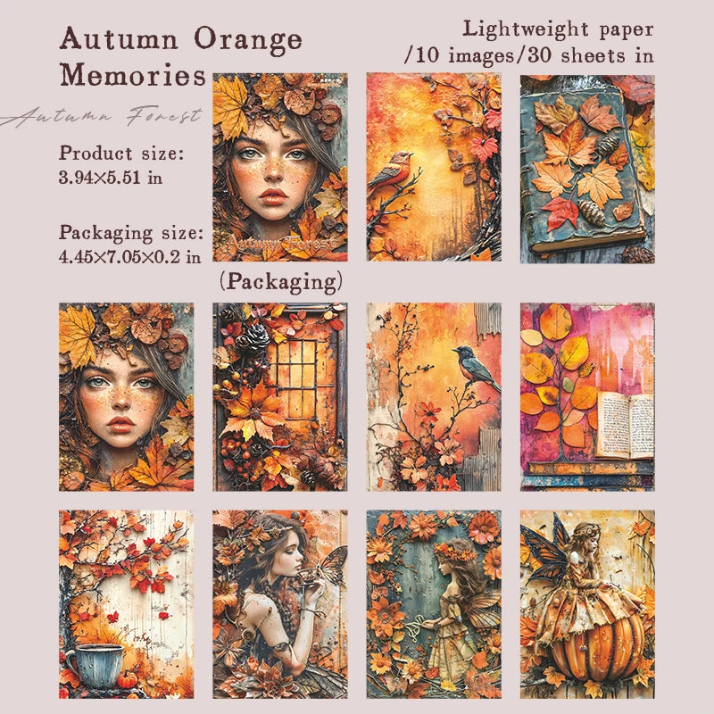 JIANQI 30 Blatt kreatives Sammelalbum mit Vintage Materialien