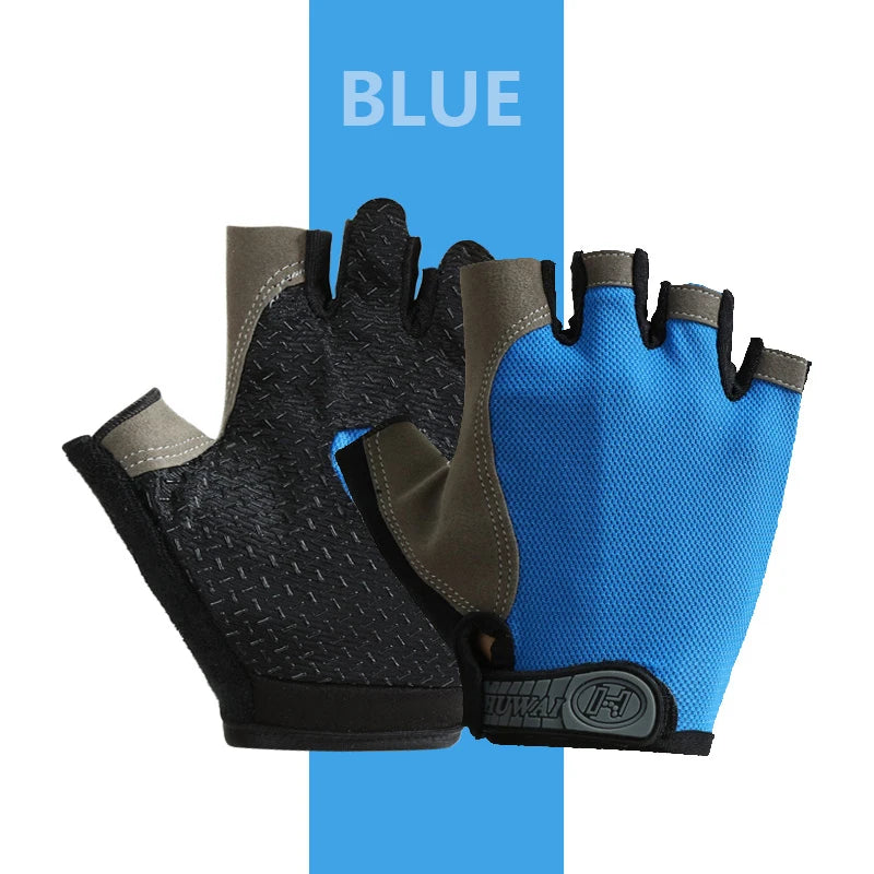 Maximaler Grip - Komfort: Fingerlose Gym Handschuhe unisex, atmungsaktiv - rutschfest
