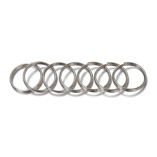 Metall Schlüsselring Set – Robuste Rhodinierte Eisenlegierung Split Ringe