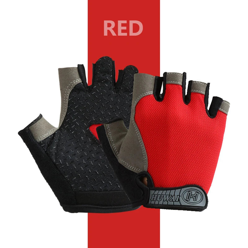 Maximaler Grip - Komfort: Fingerlose Gym Handschuhe unisex, atmungsaktiv - rutschfest