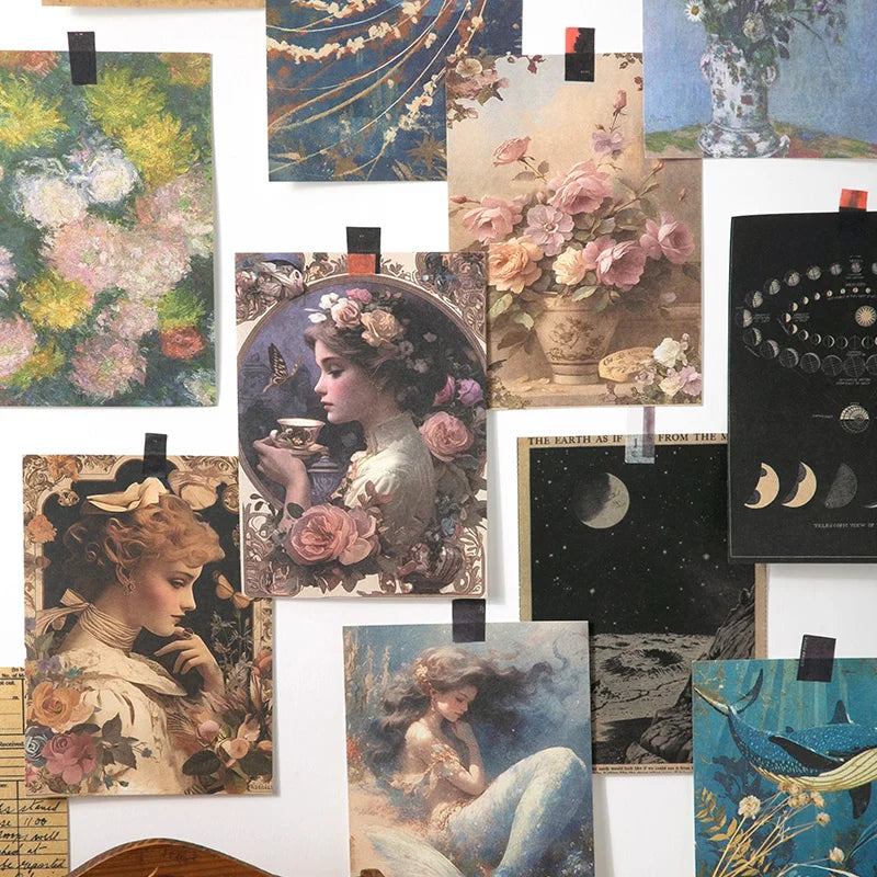 120 Blatt Vintage Dekor Scrapbook Materialien Papier Combo Kit