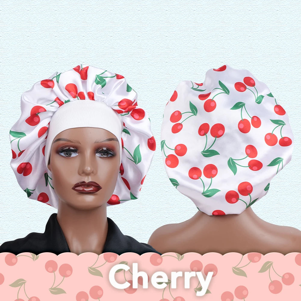 Atmungsaktive Schlafmütze mit Frucht und Tiermotiv für alle Haartypen