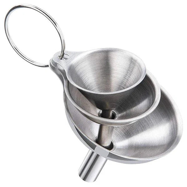 Präzises Edelstahl-Küchentrichter-Set 3/5-teilig – langlebig - spülmaschinenfest