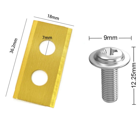 Präzise Edelstahl-Rasenroboter-Ersatzklingen in Gold, 9/18/30 Stück Sets