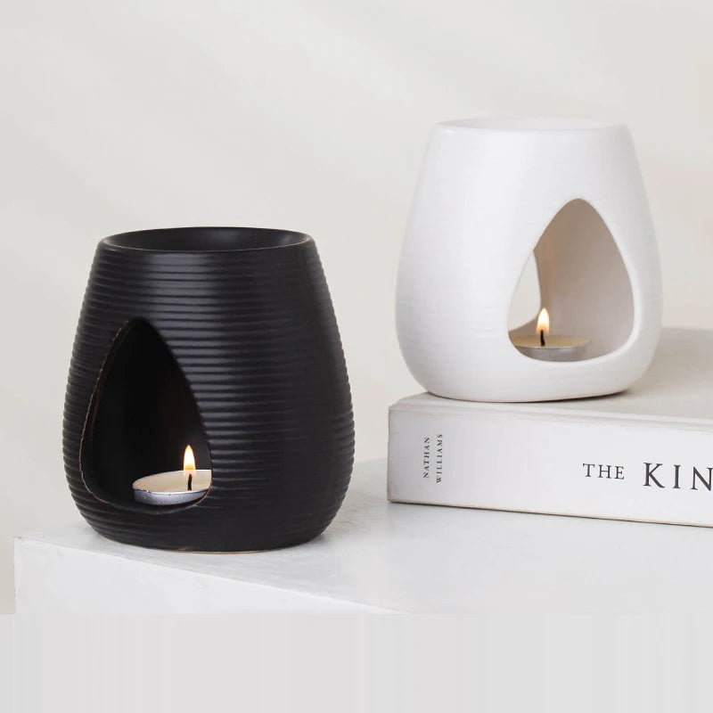Schwarze Kerze ätherische Öl Lampe mit Weihrauch Brenner und Diffusor