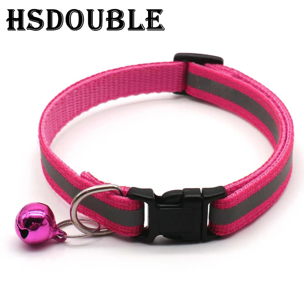Reflektierendes Katzen- und Hunde-Halsband mit Glocke aus PVC - PP