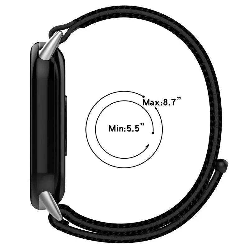 Nylon Armband für Xiaomi Band 9 8 NFC, verstellbares Handgelenkband