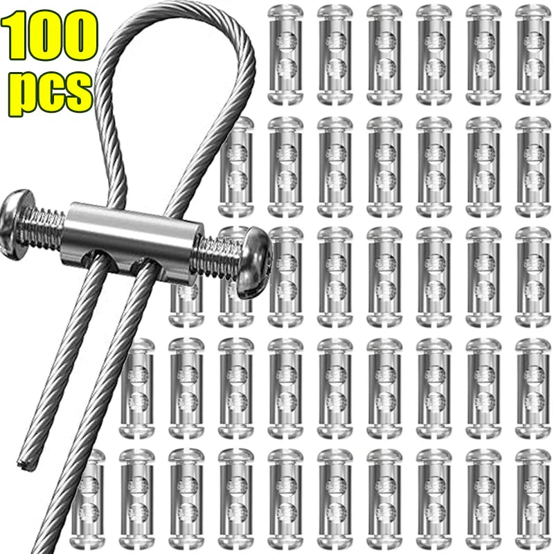 Dauerhaft sicher: 100 Stück Kupfer-Doppelloch Drahtseilklemmen 1,5–2,5 mm