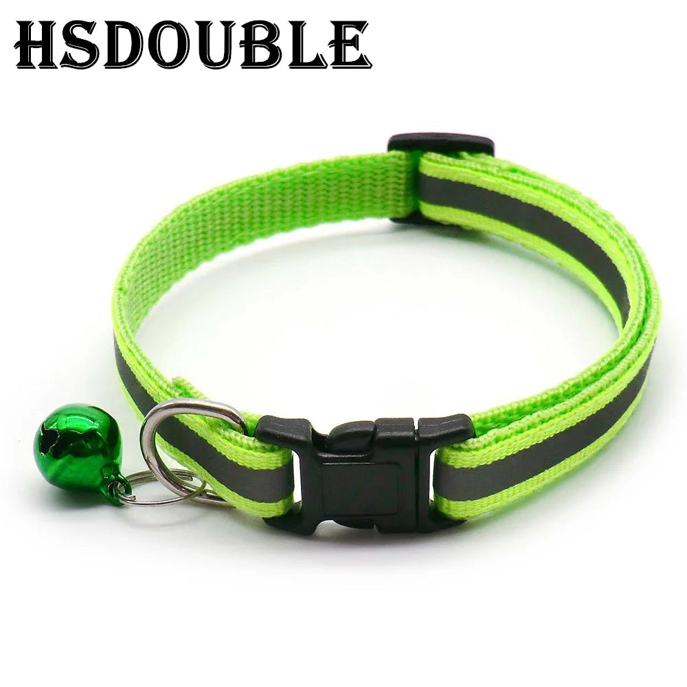 Reflektierendes Katzen- und Hunde-Halsband mit Glocke aus PVC - PP