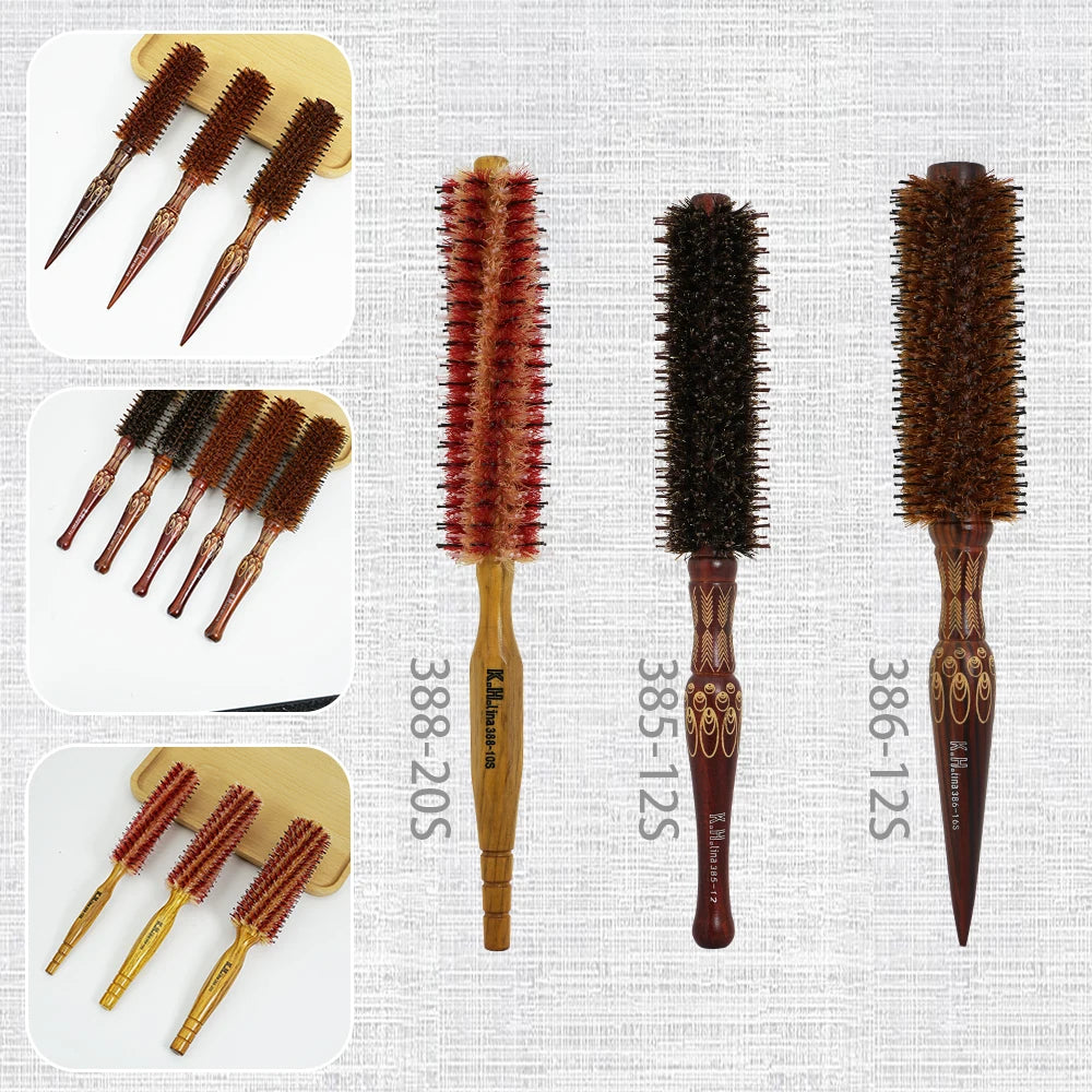 Professioneller runder Holzhaar Pinsel mit natürlichen Borsten und Anti Static Funktion
