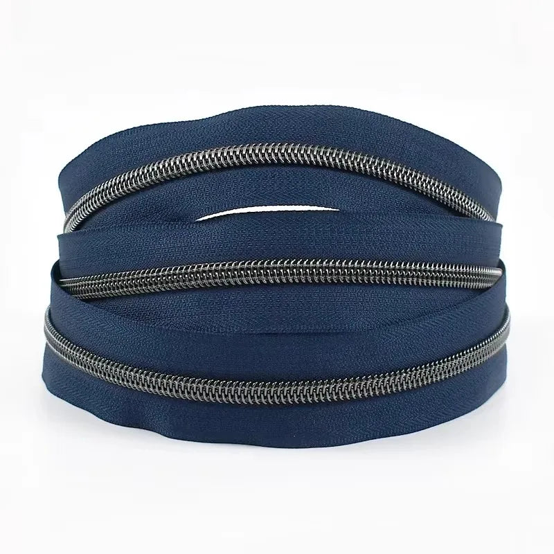 Nylon Reissverschlussband Nr 5 pro Meter mit Schiebern fuer Naehprojekte