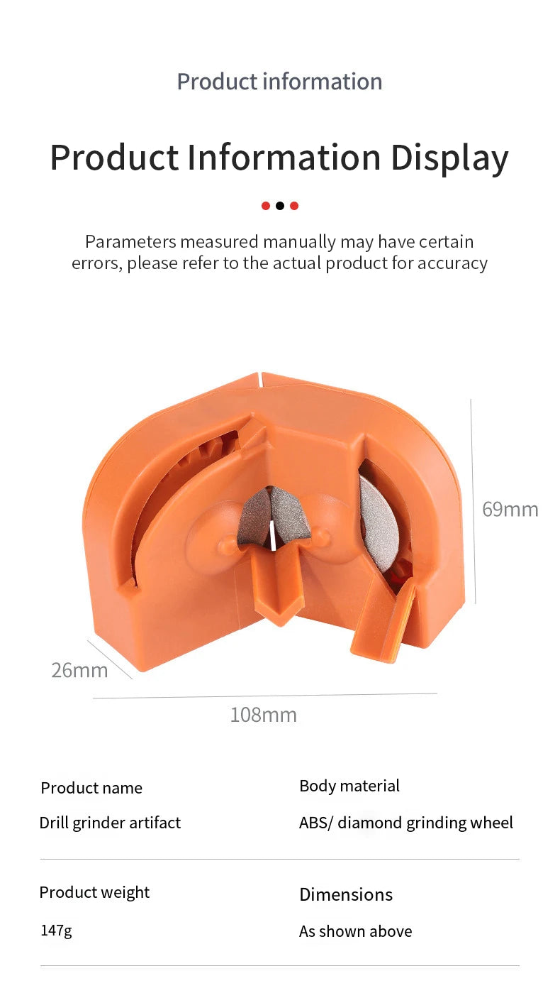 Professioneller elektrischer Mehrzweck Bohrer Schleifschärfer mit doppelseitiger Polierfunktion