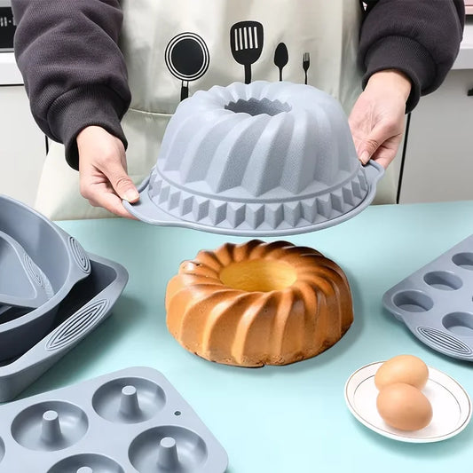 Graue Silikon Kuchenform hochtemperaturbeständig für Muffin 3D Brot