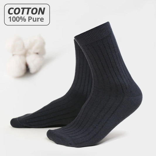Atmungsaktive reine Baumwollsocken 5er Pack für Herren Business