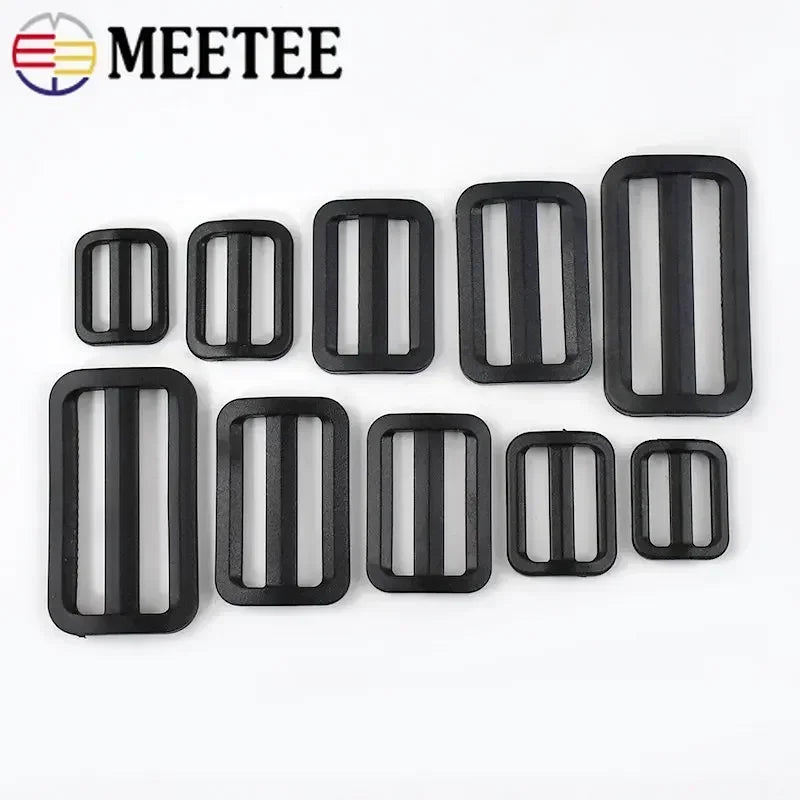 Robuste schwarze Tri-Glide Schnallen 20-50 mm – verstellbar - umweltfreundlich