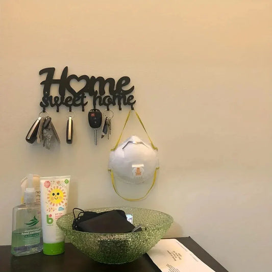 Dekorativer Schlüsselhalter aus Metall mit 8 Haken für Flur und Büro