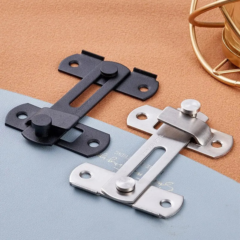 Robuster Schiebe-Tür Riegel mit 180° Winkel, schwarz oder silber, 3-4 Zoll
