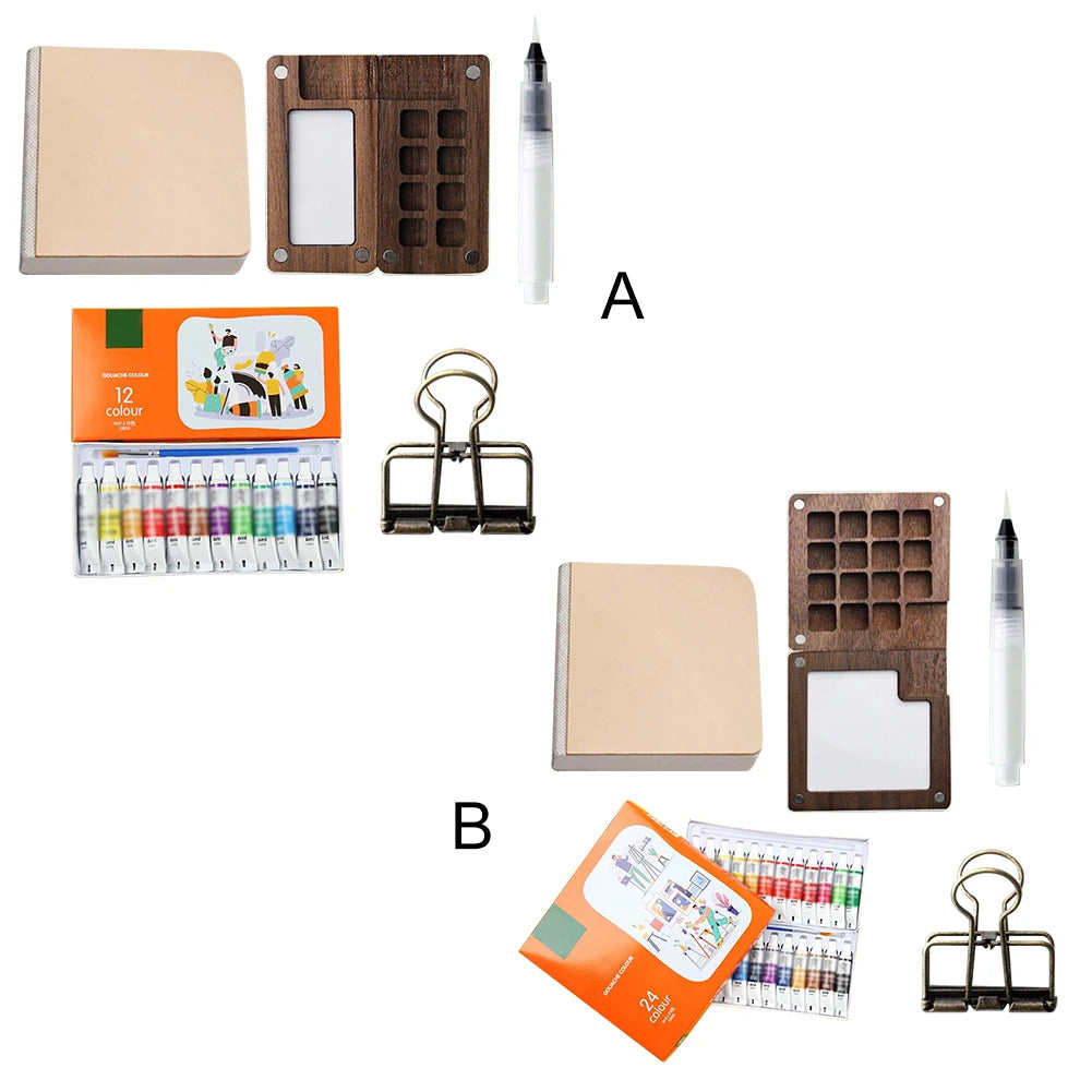 Reise Aquarell-Farbpalette Set, Mini Taschen Künstler Farbpalette