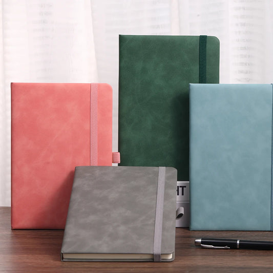 Vintage A5 Leder Notizbuch mit Hülle, Armband & Lesezeichen Business