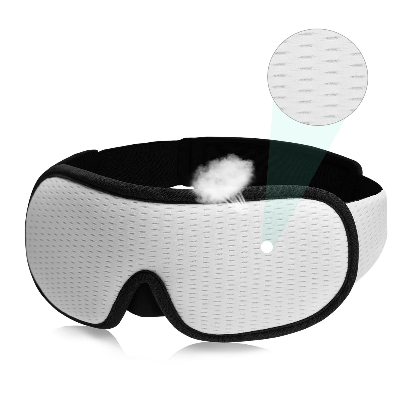 3D Schlafmaske mit Memory Foam – Maximale Lichtblockade - Komfort, verstellbar