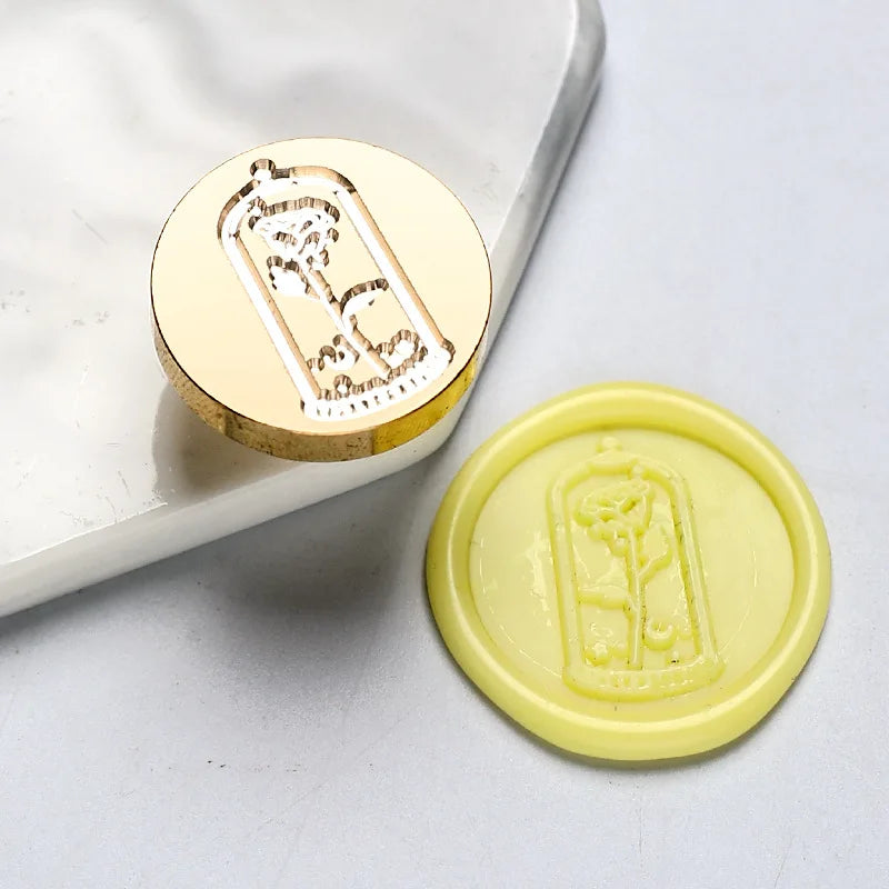 Sternenhimmel Lotus Rosenmuster Wachssiegel Stempel, Retro Stil